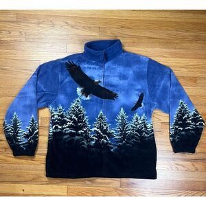 Bald Eagle Wild Kind Men’s 2XL Fleece Full Zip Jacket Coat Sweater NWT